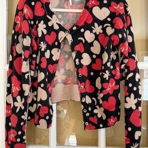 Free People Nocturnal Patterned Cashmere Cardigan